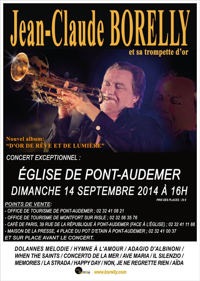 Concert de Jean Claude Borelly en l'église de Pont Audemer 