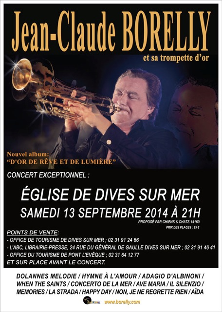 Concert Jean-Claude Borelly Dives sur mer le 13 septembre 2014