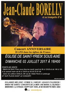 Concert le 2 juillet à l'église de Saint Yrieix sous Aixe