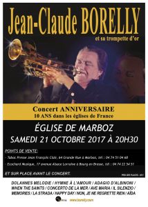 Concert à l’église de Marboz à 20 heures 30, le samedi 21 octobre