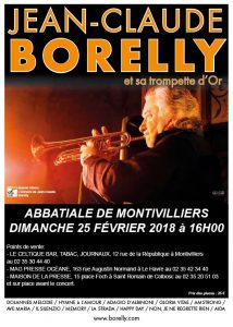 Jean-Claude Borelly en concert, le dimanche 25 février, en l'abbatiale de Montivilliers à 16 heures