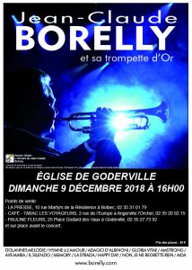 Le dimanche 9 décembre concert de Jean-Claude Borelly à Goderville